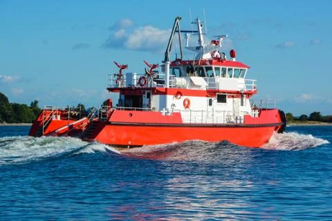 Fireboat underway Stock Photos