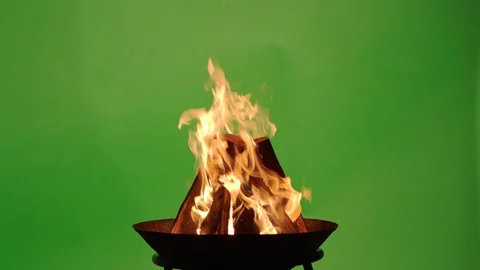 Firebox with blazing fire Stock-Footage 126085319