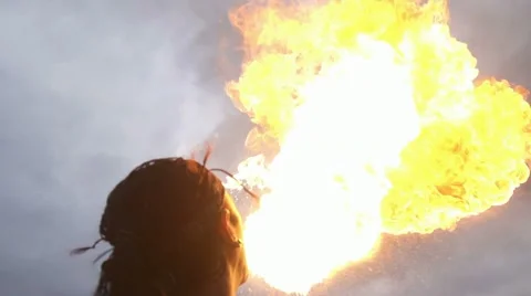 Firebreathing Stock Footage 22664715