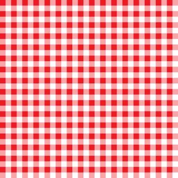 Firebrick gingham pattern. textured red and white plaid background. Illustrazione stock
