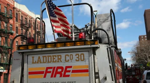 Firebrigade in New York Stock Footage 1806203