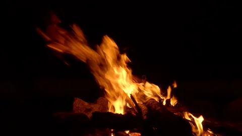 Firecamp at night Vidéo 157132609