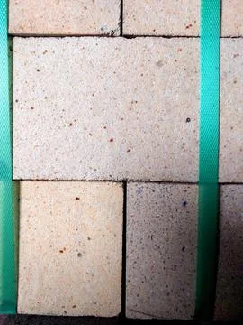 Fireclay Bricks Stacked for Thermal Insulation Use in Construction Projects.. Фото