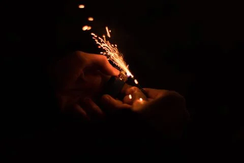 Firecracker and lighter Stock Photos