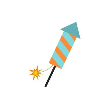 Firecracker christmas flat icon イラスト素材