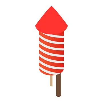 Firecracker christmas isometric icon イラスト素材