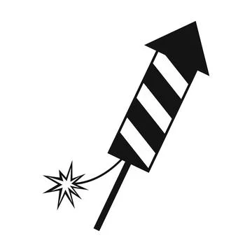 Firecracker christmas simple icon 스톡 일러스트