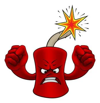 Firecracker Dynamite Cartoon Firework Mascot Illustrazione stock