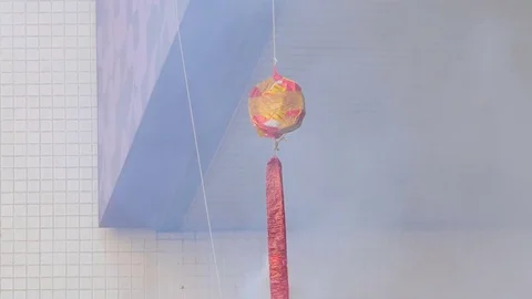 Firecracker explodes. Stock-Footage 79734911