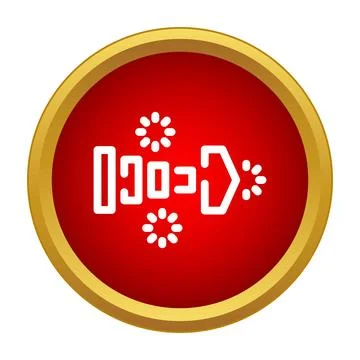 Firecracker exploding icon representing celebration and pyrotechnics 库存插图