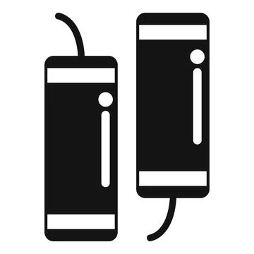 Firecracker exploding making loud noise icon glyph style 스톡 일러스트