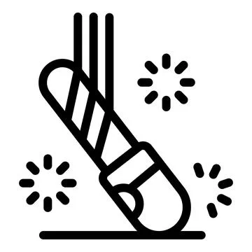 Firecracker exploding with sparks flying, festive celebration symbol 스톡 일러스트