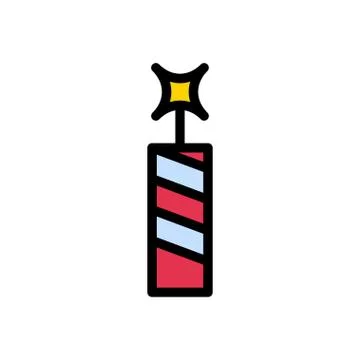 Firecracker flat color icon イラスト素材