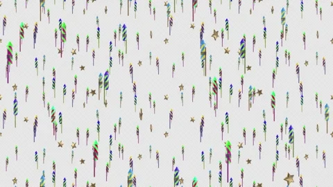 Firecracker fun fair transparent loop tile Rising with alpha channel. This is a 스톡 동영상 303623422