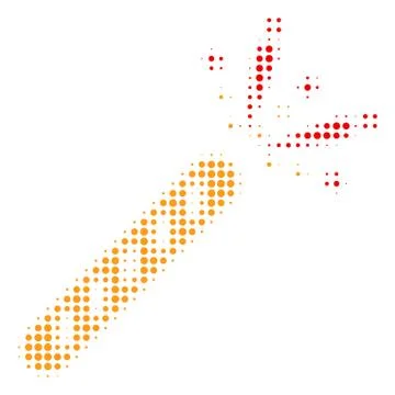 Firecracker Halftone Icon Illustrazione stock