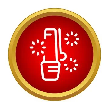 Firecracker icon celebrating chinese new year festivities Stock Illustration