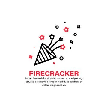 Firecracker icon. Firework. Holiday concept. Vector on isolated white backgro 스톡 일러스트