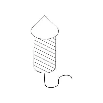 Firecracker icon, isometric 3d style Stock Illustration
