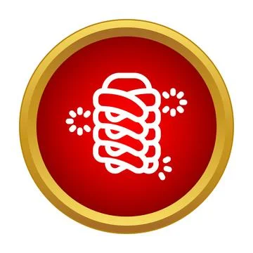 Firecracker icon representing explosion and celebration Stock Illustration