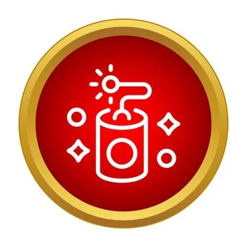 Firecracker icon symbolizing celebration, explosion, and new year Stock Illustration