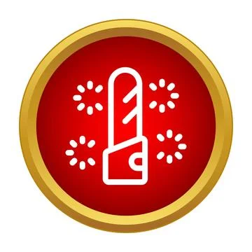 Firecracker igniting celebrating holiday event icon Stock Illustration
