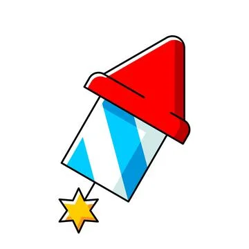 Firecracker rocket icon Stock Illustration