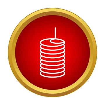 Firecracker string icon with festive red background Stock-Illustration