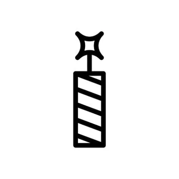 Firecracker thin line icon イラスト素材