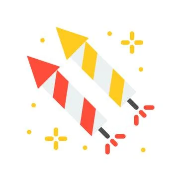 Firecracker vector icon, amusement park related flat style Ilustración de archivo