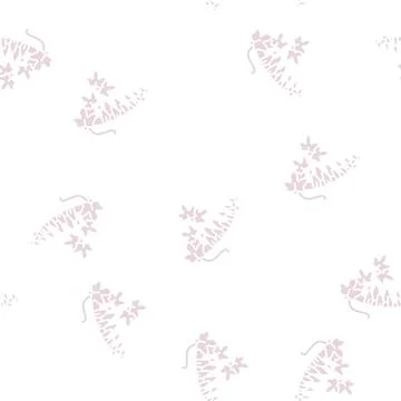 Firecracker vine glyph seamless pattern Stock Illustration