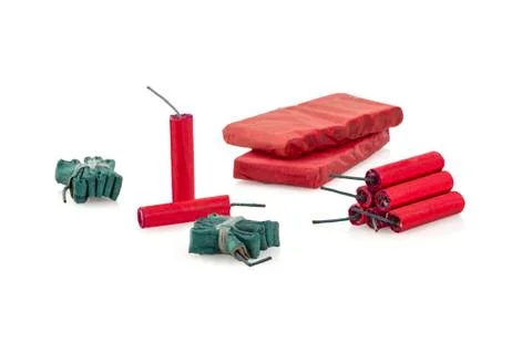 Firecracker on white Stock Photos