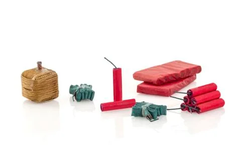 Firecracker on white Stock Photos