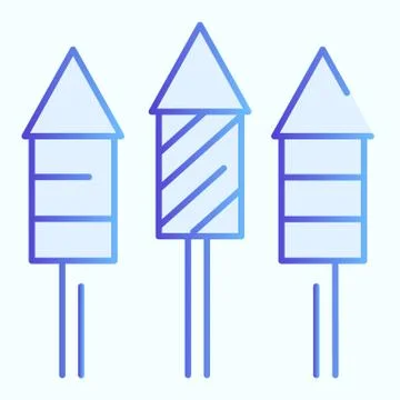 Firecrackers flat icon. Striped fireworks vector illustration isolated on white Illustrazione stock