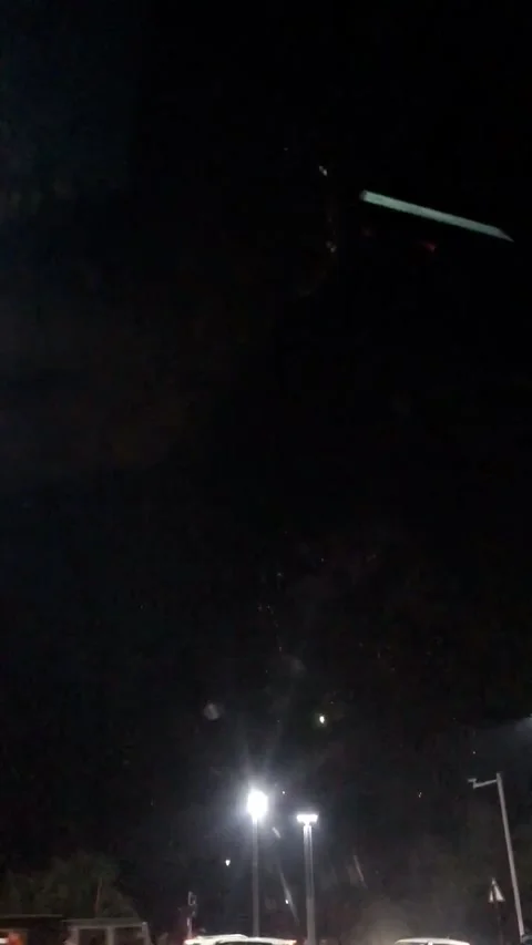 Firecrackers in the sky on the night Stock Footage 138792319