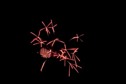 Firecrackers in the sky Foto stock