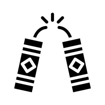 Firecrackers solid icon style chinese new year illustration vector perfect. Illustrazione stock