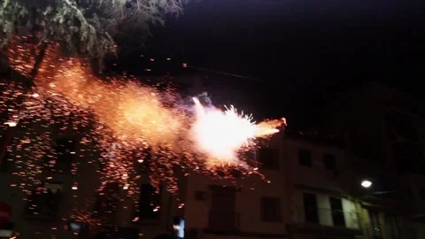 Firecrackers summer celebration bonfire Stock Footage 316753933