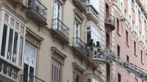 Firecrew saving a person Stock Footage 231911545