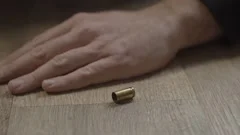 Bullet casings from a 5mm pistol, Military Stock Footage ft. 5mm