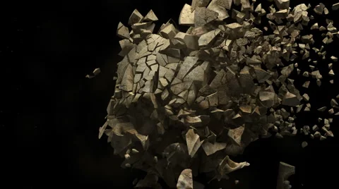 Fired bullet - Exploding skull in time warp 動画素材 1166935