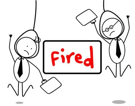 Fired businessman Stock Illustration