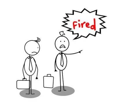 Fired businessman Stock Illustration
