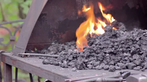 Fired of coals Stock Footage 7768282