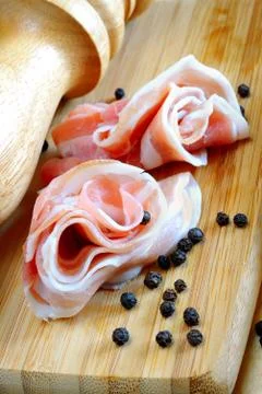 Fired egg with bacon Stock Photos
