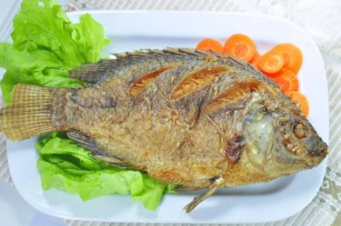 Fired fish Stock Photos