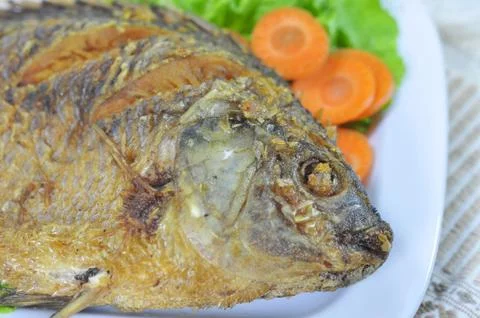 Fired fish Stock Photos