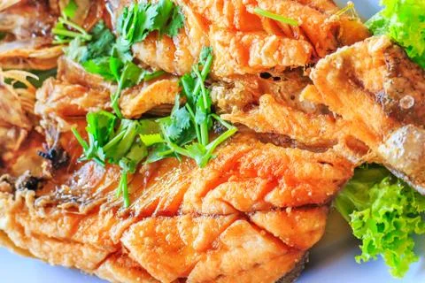 Fired fish Stock Photos