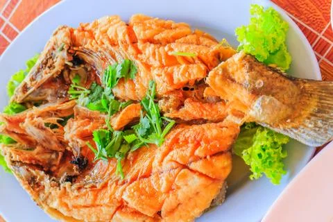 Fired fish Stock Photos