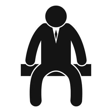 Fired jobless man icon, simple style Stock Illustration
