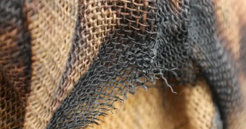 Fired jute cloth texture Stock Footage 293036619